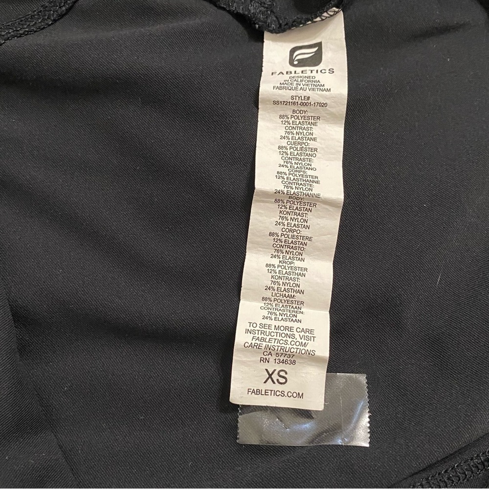Fabletics Ladies Pull Over ActiveWear Shirt Black, Some Sheer Short Sleeve SZ XS - Picture 11 of 14
